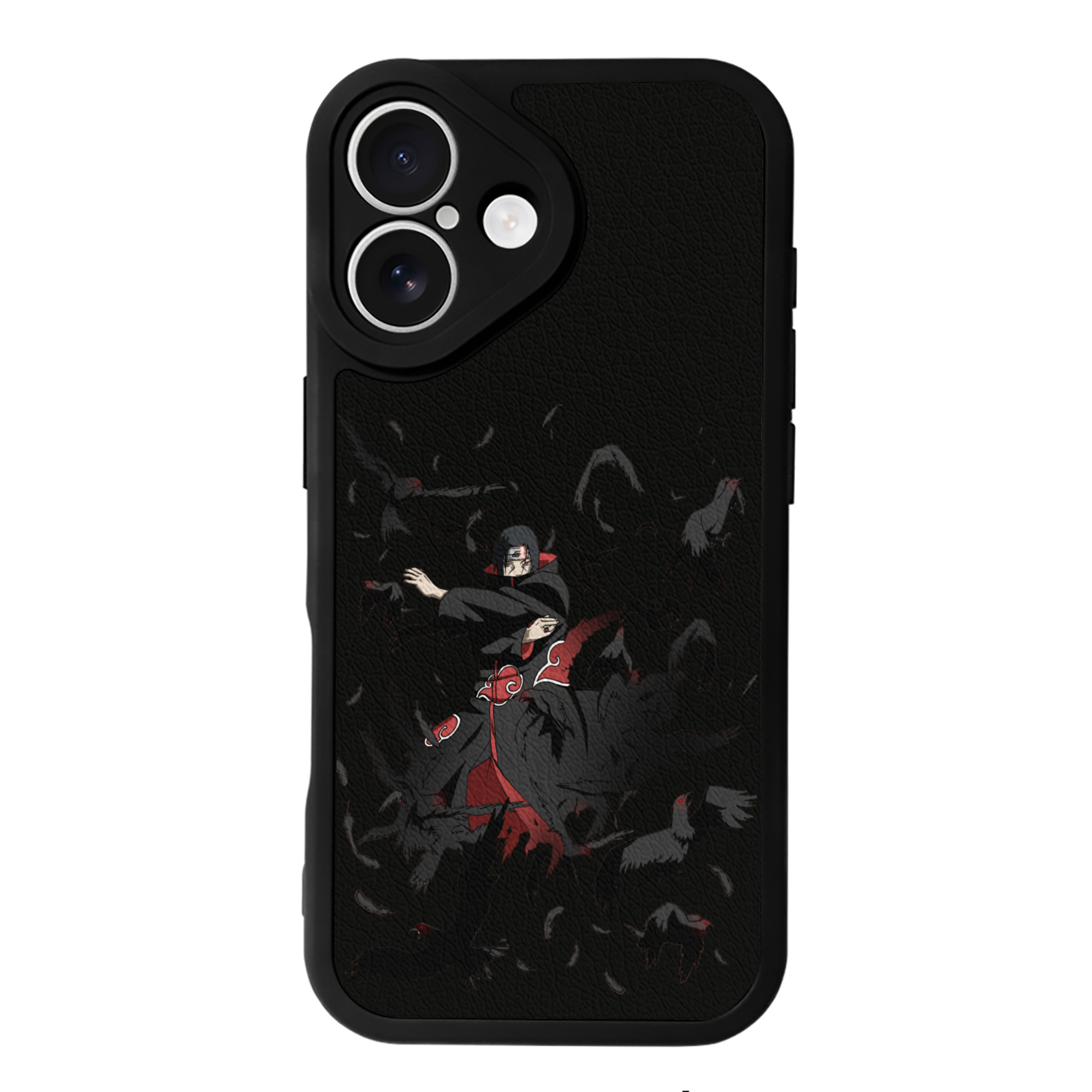 （画像用） NARUTO -ナルト- うちは イタチ Uchiha Itachi 【iPhone 16シリーズ対応】シリコンスマホケース（レザー調） 材質：シリコン